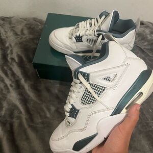 Jordan Sneakers White and Dark Green